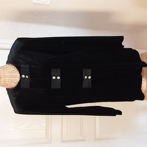 Vintage Black Velvet Tunic/Jacket Top